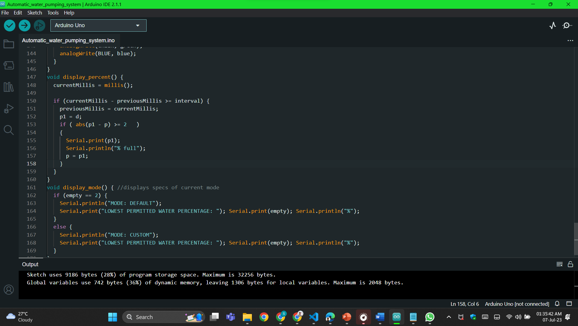 Code Successfully Compiled